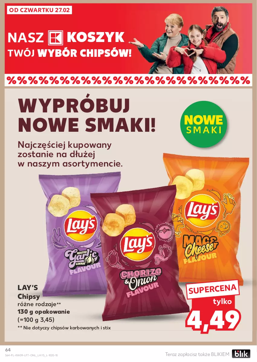 Gazetka promocyjna Kaufland - Gazetka tygodnia - ważna 27.02 do 05.03.2025 - strona 64 - produkty: Chipsy, Kosz, Lay’s, Tera