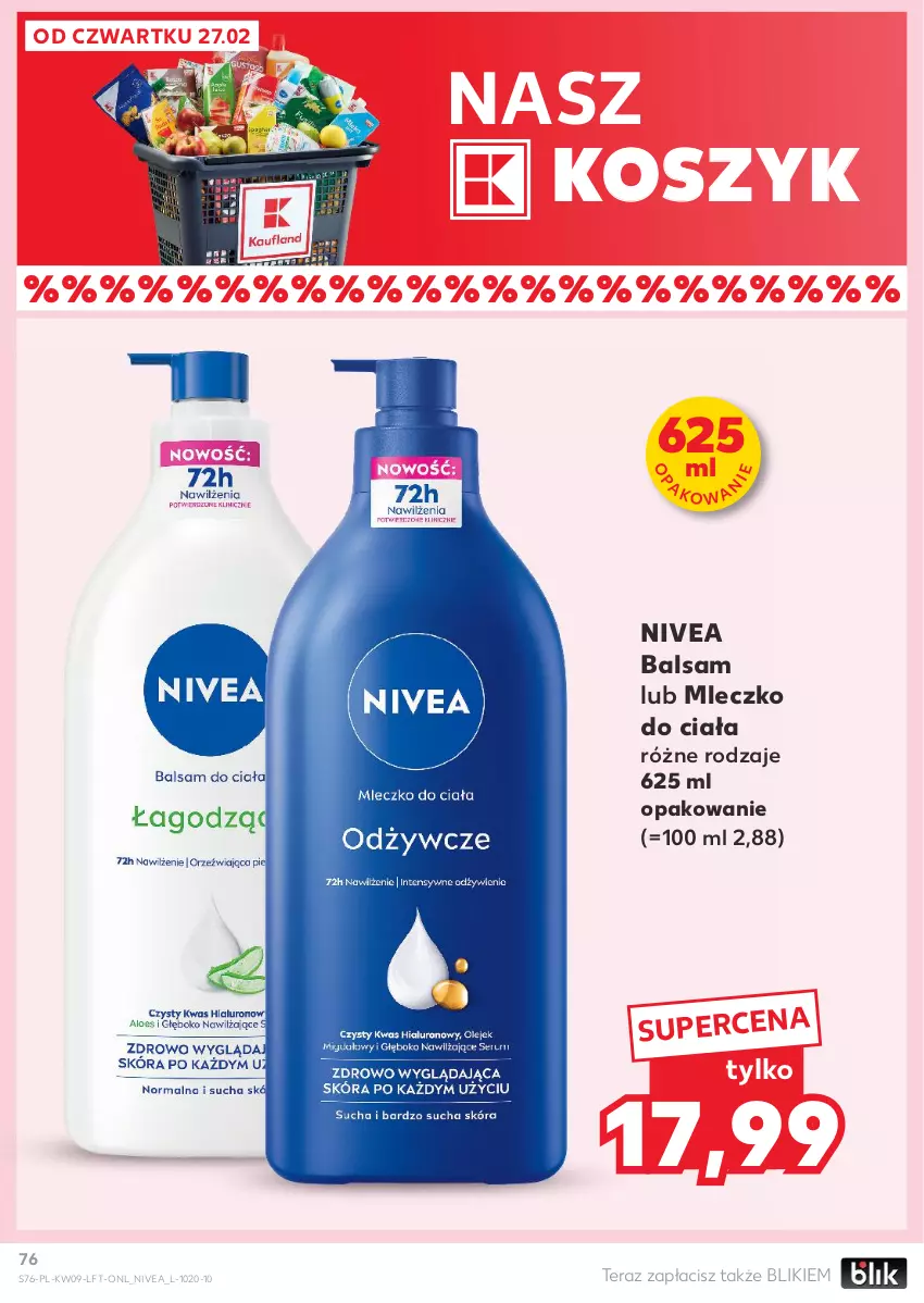 Gazetka promocyjna Kaufland - Gazetka tygodnia - ważna 27.02 do 05.03.2025 - strona 76 - produkty: Kosz, Mleczko, Mleczko do ciała, Nivea, Tera