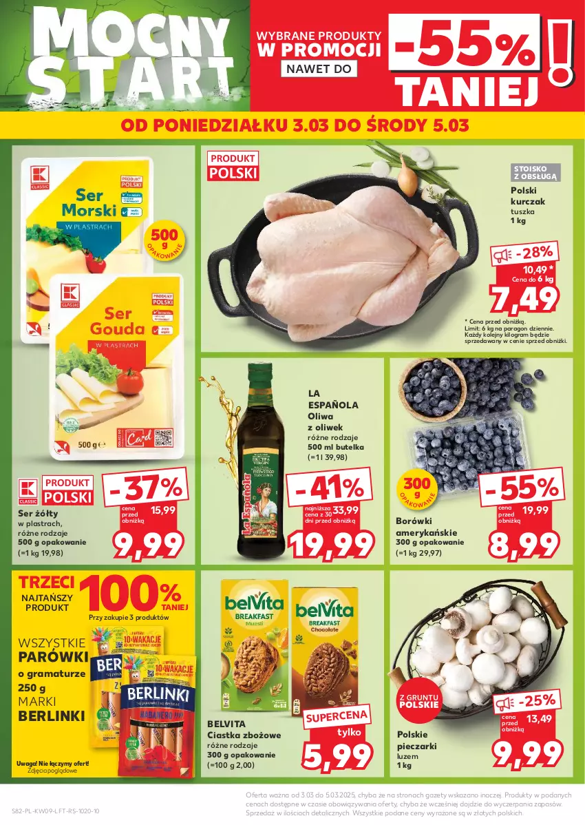 Gazetka promocyjna Kaufland - Gazetka tygodnia - ważna 27.02 do 05.03.2025 - strona 82 - produkty: BelVita, Berlinki, Ciastka, Gra, Kurczak, Olej, Oliwa, Oliwa z oliwek, Parówki, Piec, Rama, Ser, Tusz, Vita C, Waga