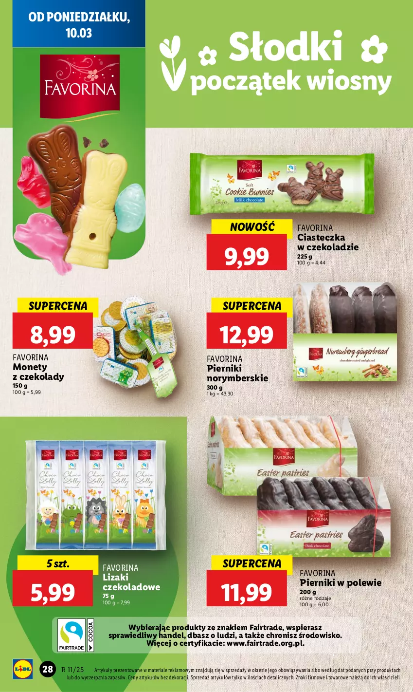 Gazetka promocyjna Lidl - GAZETKA - ważna 10.03 do 12.03.2025 - strona 30 - produkty: Fa, Lizaki, Lizaki czekoladowe, Piernik