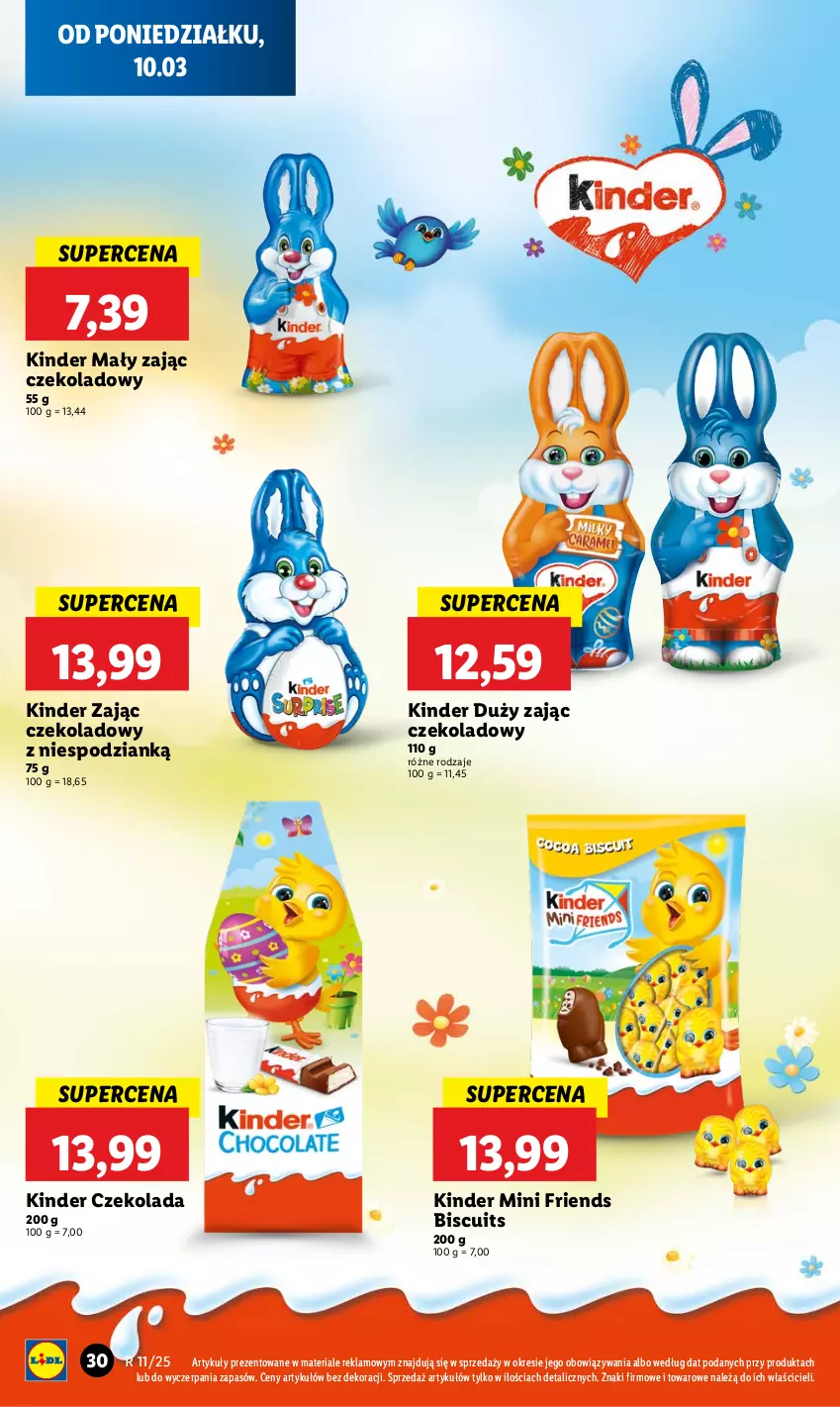 Gazetka promocyjna Lidl - GAZETKA - ważna 10.03 do 12.03.2025 - strona 32 - produkty: Czekolada, Kinder