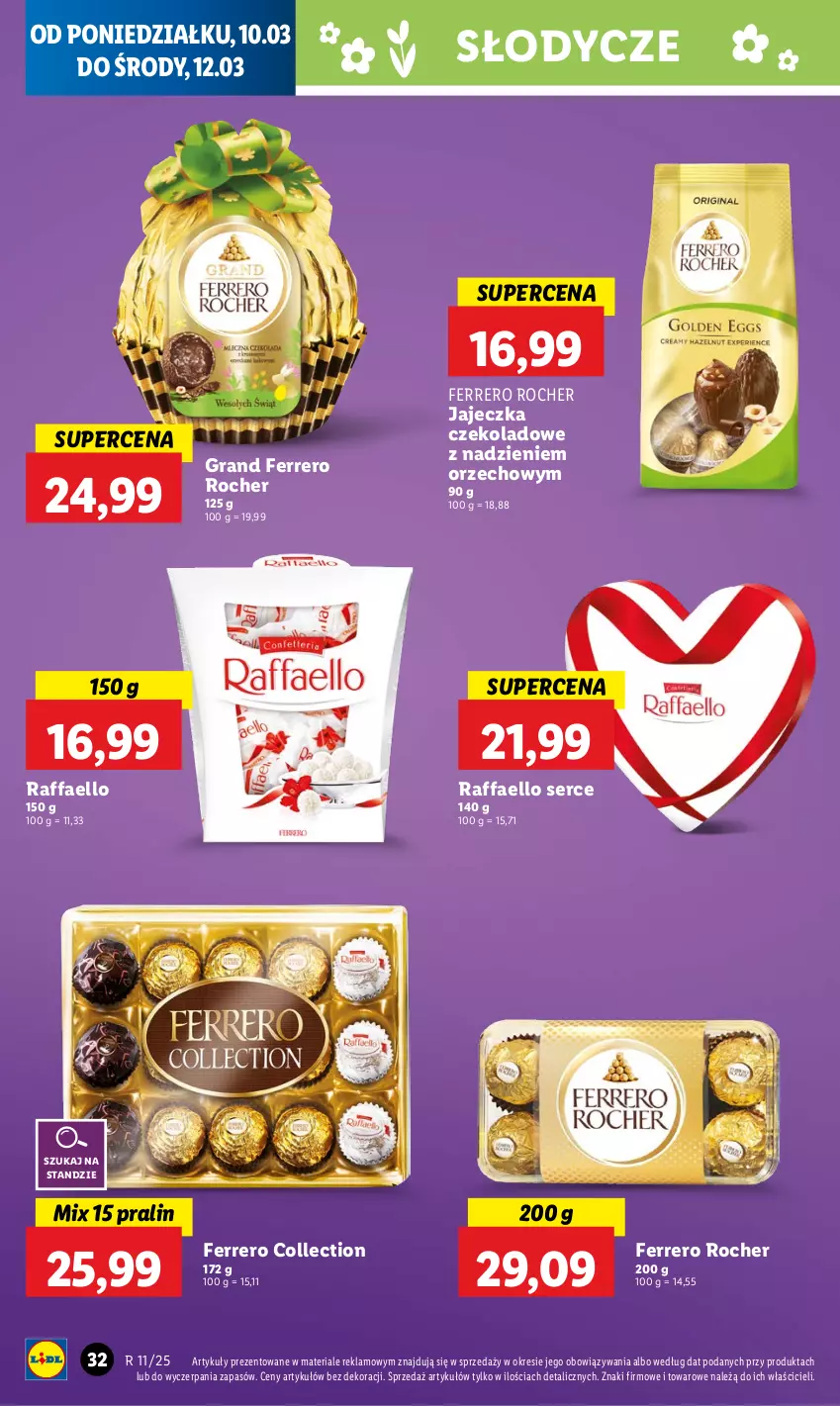 Gazetka promocyjna Lidl - GAZETKA - ważna 10.03 do 12.03.2025 - strona 34 - produkty: Fa, Ferrero, Ferrero Rocher, Gra, Raffaello, Ser