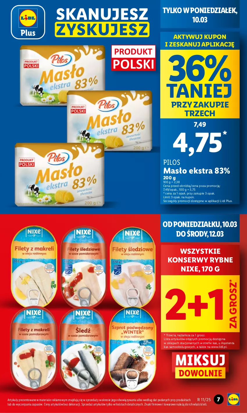 Gazetka promocyjna Lidl - GAZETKA - ważna 10.03 do 12.03.2025 - strona 7 - produkty: Masło, Pilos, Ser