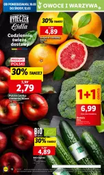 Gazetka promocyjna Lidl - GAZETKA - Gazetka - ważna od 12.03 do 12.03.2025 - strona 12 - produkty: Warzywa, Gra, Owoce, Brokuły, Jabłka, Grejpfrut