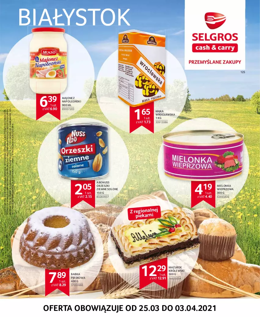 Gazetka promocyjna Selgros - Extra Oferta - ważna 01.03 do 31.03.2021 - strona 54 - produkty: Babka, Cień, Fa, Królewski, Majonez, Mąka, Oleo, Orzeszki, Orzeszki ziemne, Tran