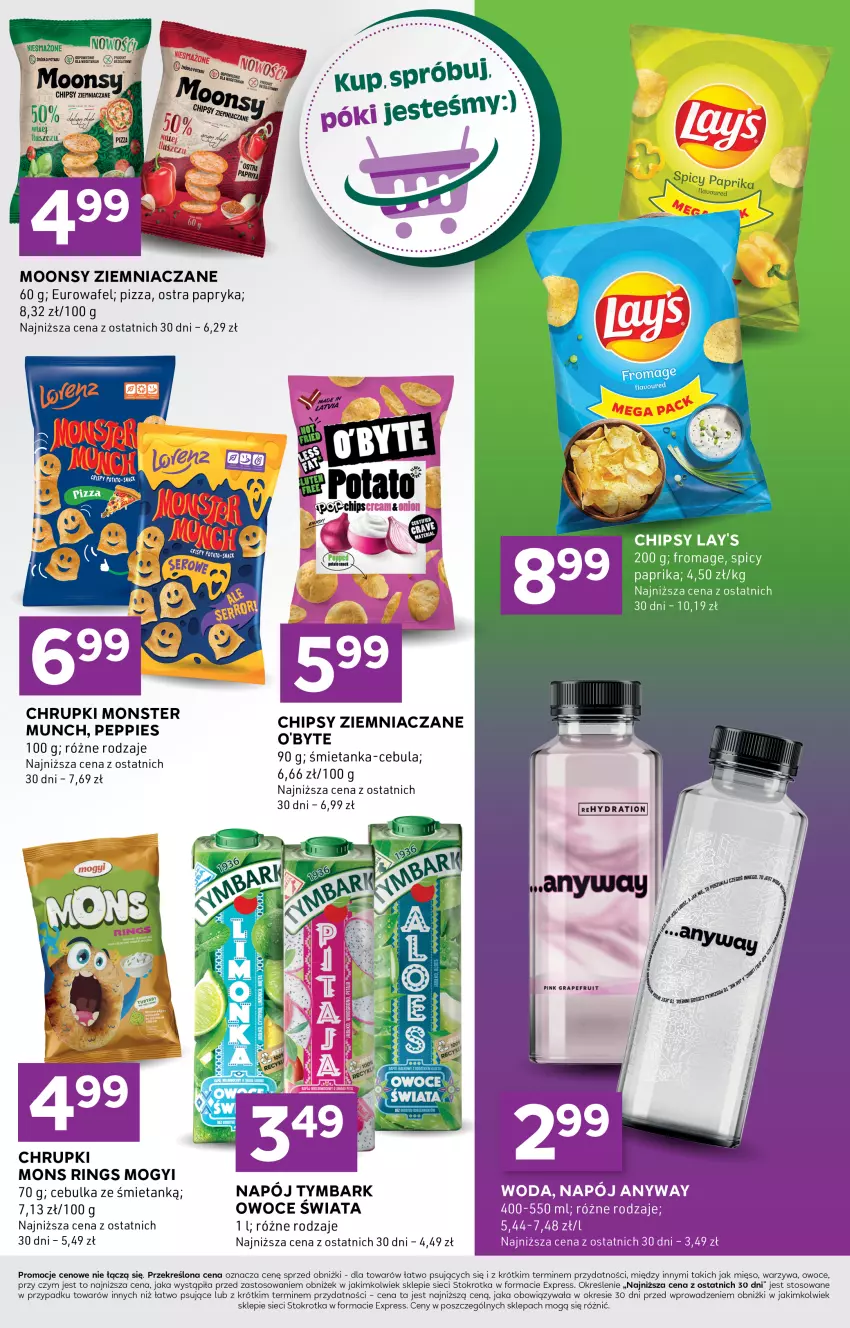 Gazetka promocyjna Stokrotka - Stokrotka Express - ważna 29.12.2025 do 07.01.2026 - strona 5 - produkty: Cebula, Chipsy, Chrupki, Gra, LG, Mięso, Monster Munch, Napój, Owoce, Papryka, Pizza, Tymbark, Warzywa, Woda