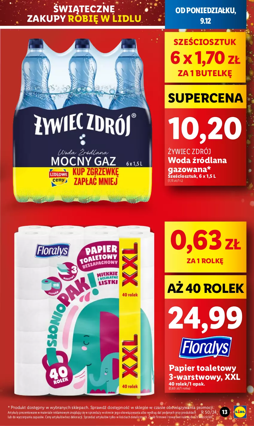 Gazetka promocyjna Lidl - GAZETKA - ważna 09.12 do 11.12.2024 - strona 13 - produkty: LANA, Papier, Papier toaletowy, Woda