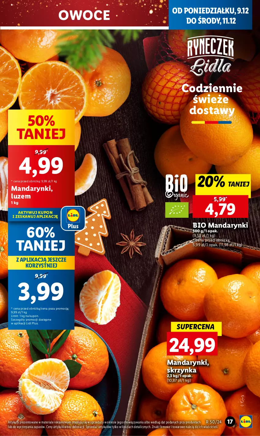 Gazetka promocyjna Lidl - GAZETKA - ważna 09.12 do 11.12.2024 - strona 21 - produkty: Mandarynki, Owoce