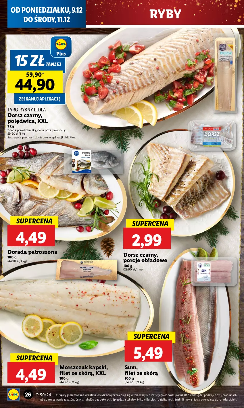 Gazetka promocyjna Lidl - GAZETKA - ważna 09.12 do 11.12.2024 - strona 30 - produkty: Dorsz, Polędwica, Por