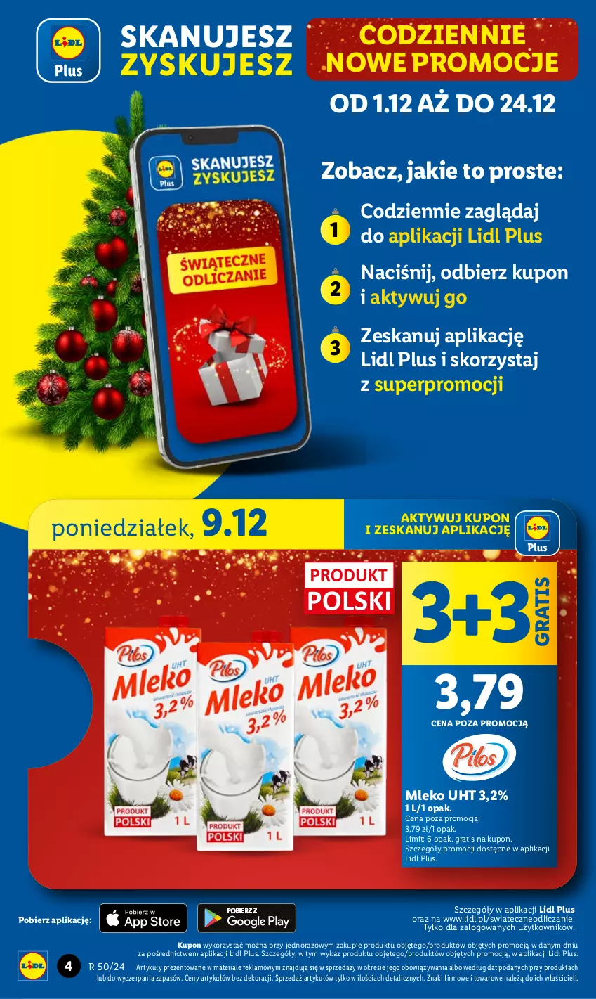 Gazetka promocyjna Lidl - GAZETKA - ważna 09.12 do 11.12.2024 - strona 4 - produkty: Gra, Mleko