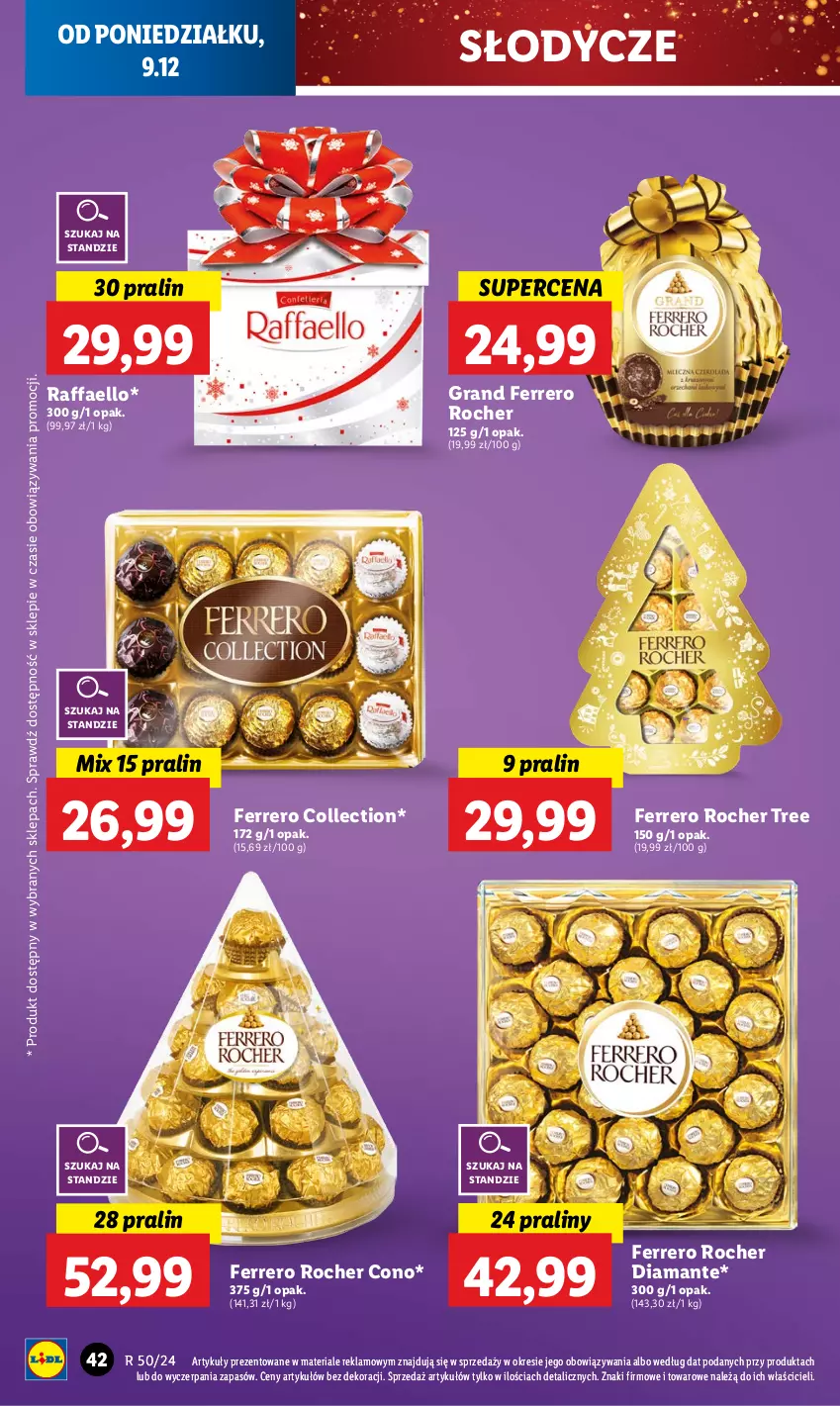 Gazetka promocyjna Lidl - GAZETKA - ważna 09.12 do 11.12.2024 - strona 46 - produkty: Diamant, Fa, Ferrero, Ferrero Rocher, Gra, Praliny, Raffaello