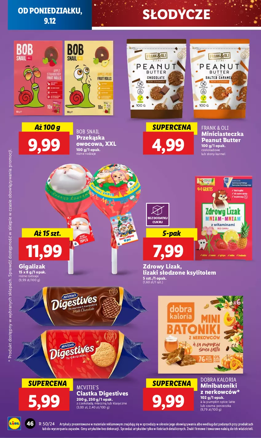 Gazetka promocyjna Lidl - GAZETKA - ważna 09.12 do 11.12.2024 - strona 50 - produkty: Baton, Ciastka, Ksylitol, Lizaki, Por, Tonik