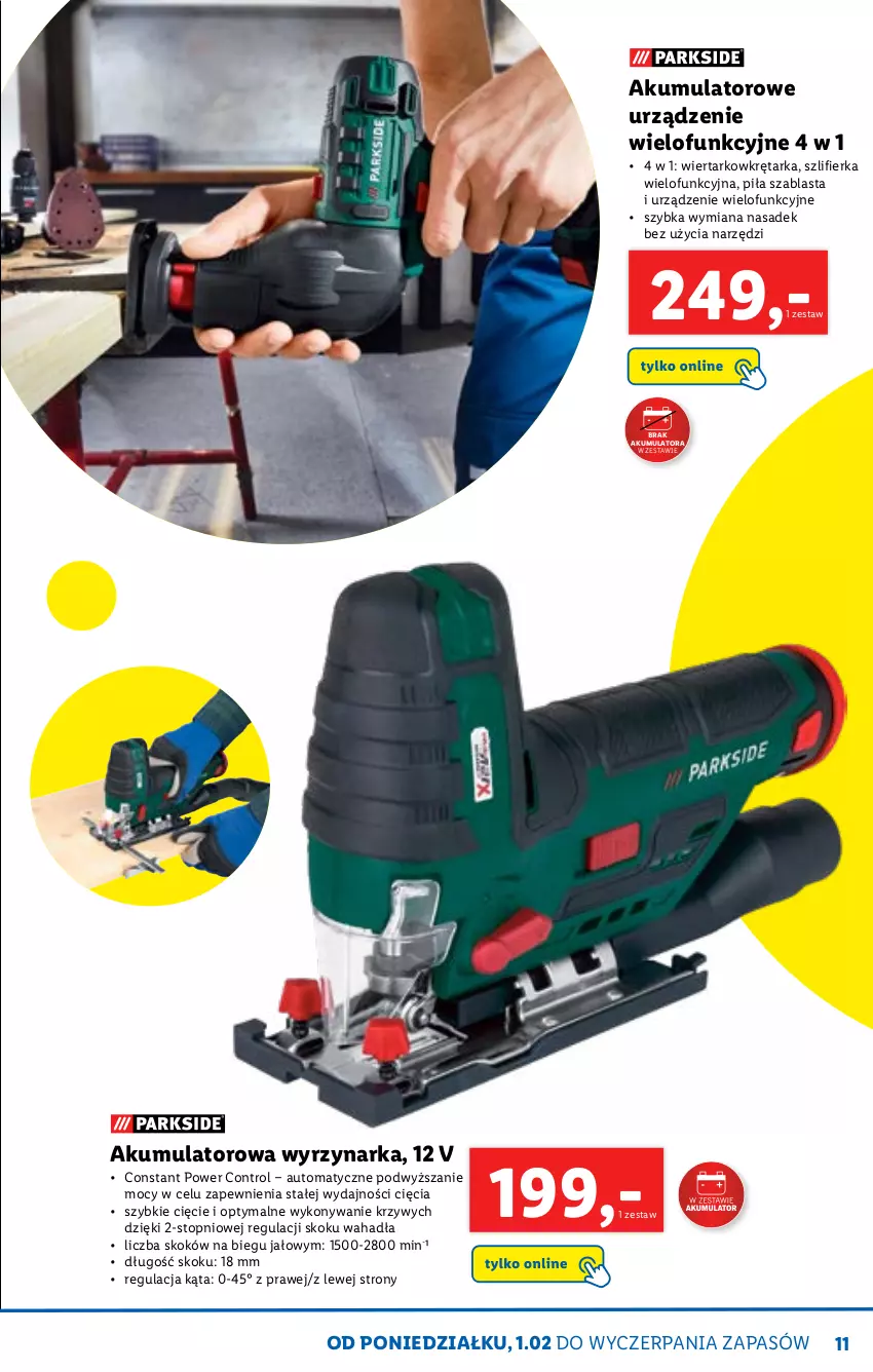 Gazetka promocyjna Lidl - KATALOG SKLEPU ONLINE - ważna 01.02 do 28.02.2021 - strona 11 - produkty: Akumulator, Control, Szlifierka, Tarka, Top, Urządzenie wielofunkcyjne, Wiertarkowkrętarka, Wkręt, Wkrętarka, Wyrzynarka