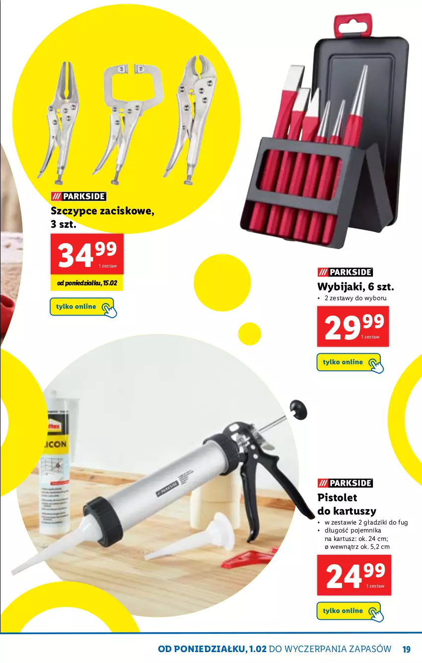 Gazetka promocyjna Lidl - KATALOG SKLEPU ONLINE - ważna 01.02 do 28.02.2021 - strona 19 - produkty: Pistolet, Pojemnik, Szczypce, Tusz