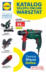 Gazetka promocyjna Lidl - KATALOG SKLEPU ONLINE - Gazetka - ważna od 28.02 do 28.02.2021 - strona 1 - produkty: Wiertarka, Tarka, Wiertarka udarowa, Akumulator