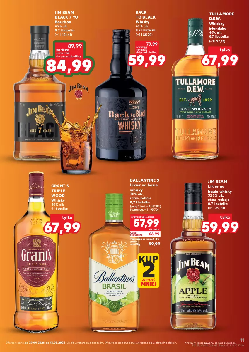 Gazetka promocyjna Kaufland - Barek Kauflandu - ważna 29.04 do 13.05.2026 - strona 11 - produkty: Bourbon, Gra, Jim Beam, Lack, Likier, Whiskey, Whisky