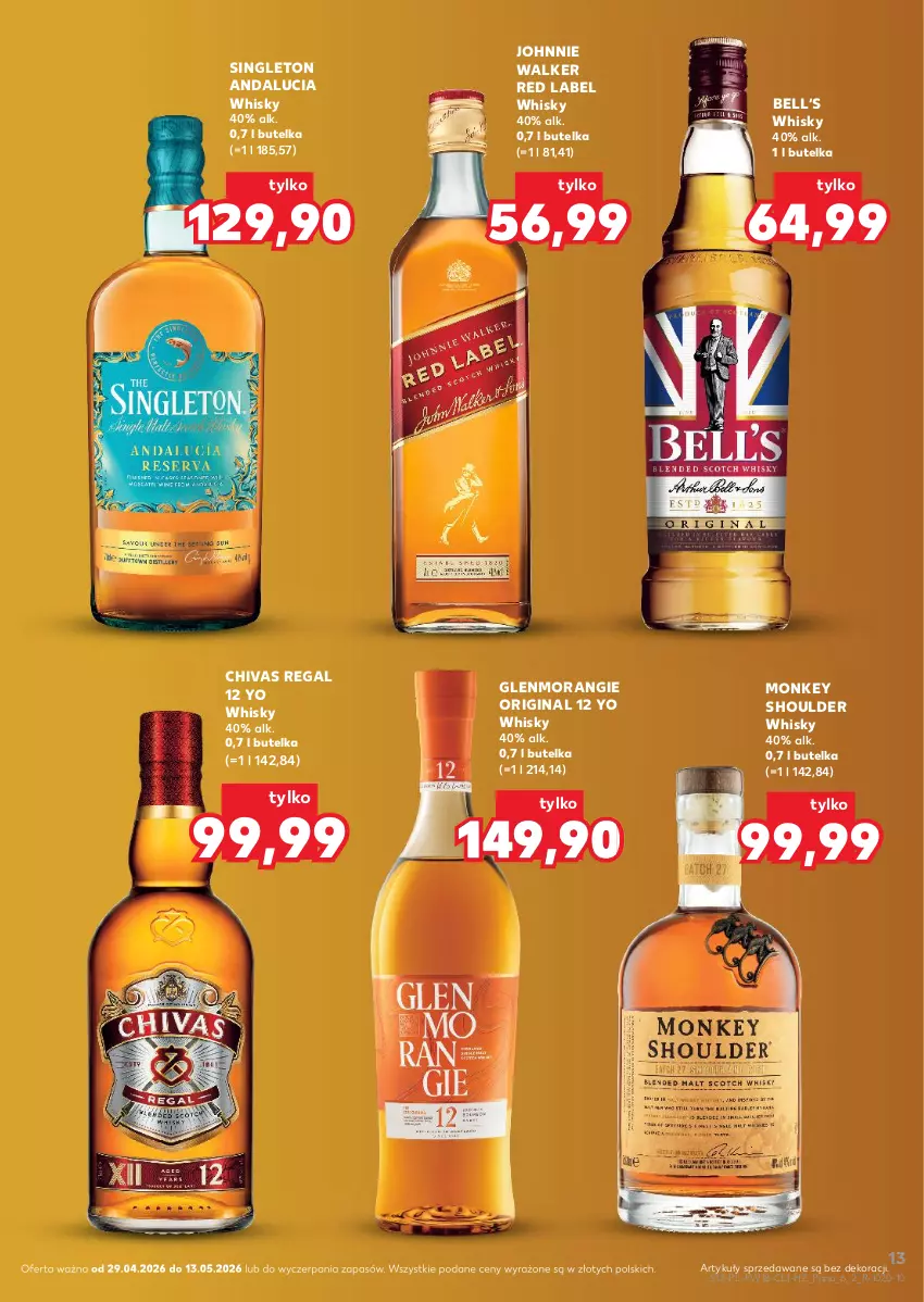 Gazetka promocyjna Kaufland - Barek Kauflandu - ważna 29.04 do 13.05.2026 - strona 13 - produkty: Bell, Gin, Johnnie Walker, Whisky