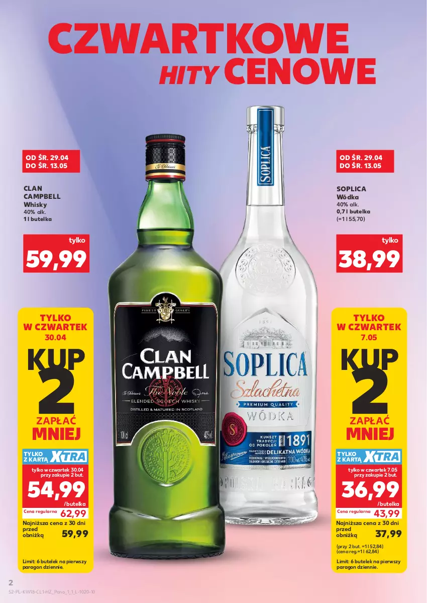 Gazetka promocyjna Kaufland - Barek Kauflandu - ważna 29.04 do 13.05.2026 - strona 2 - produkty: Bell, Soplica, Whisky, Wódka