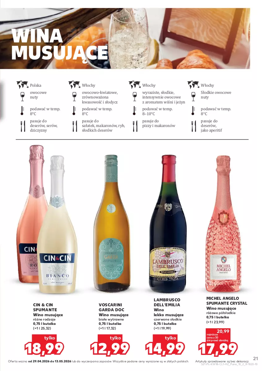 Gazetka promocyjna Kaufland - Barek Kauflandu - ważna 29.04 do 13.05.2026 - strona 21 - produkty: Dell, Deser, Makaron, Mus, Nuty, Puma, Sałat, Ser, Wino, Wino musujące