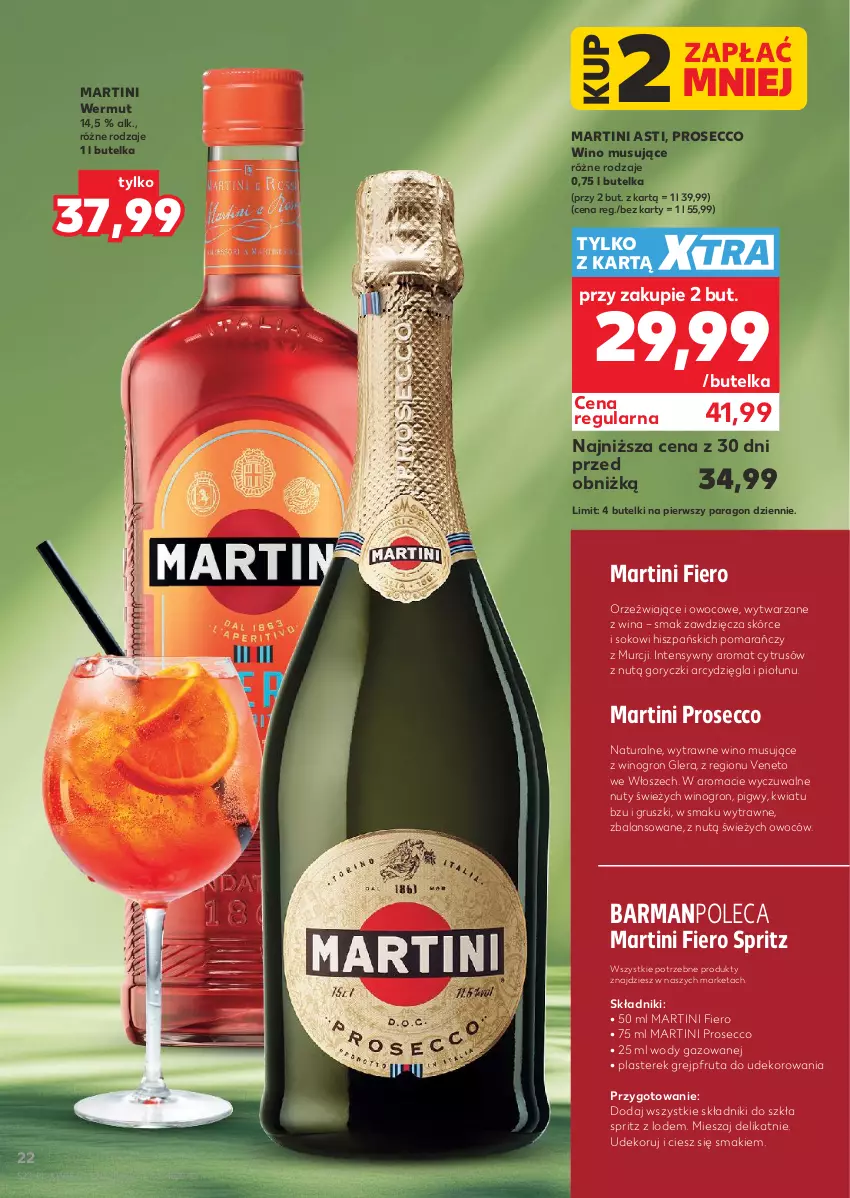 Gazetka promocyjna Kaufland - Barek Kauflandu - ważna 29.04 do 13.05.2026 - strona 22 - produkty: Grejpfrut, Gruszki, Martini, Mus, Nuty, Prosecco, Sok, Wino, Wino musujące