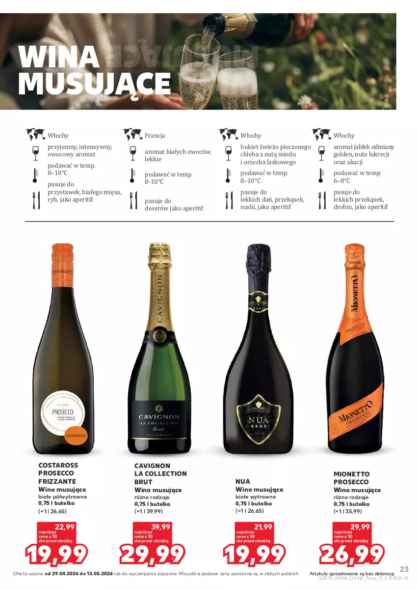 Gazetka promocyjna Kaufland - Barek Kauflandu - ważna 29.04 do 13.05.2026 - strona 23 - produkty: Bukiet, Chleb, Deser, Mionetto, Mus, Piec, Prosecco, Ser, Sushi, Wino, Wino musujące