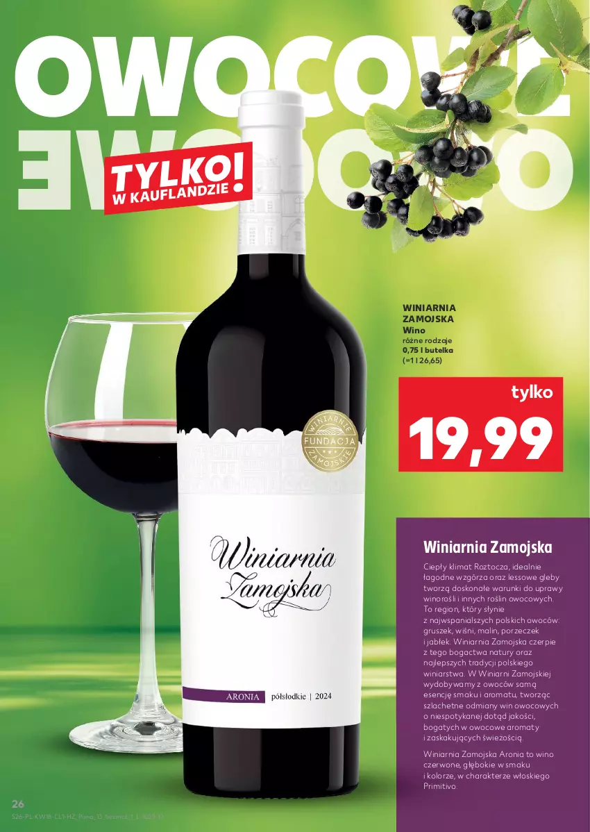 Gazetka promocyjna Kaufland - Barek Kauflandu - ważna 29.04 do 13.05.2026 - strona 26 - produkty: Aronia, Por, Winiarnia Zamojska, Wino, Wino czerwone