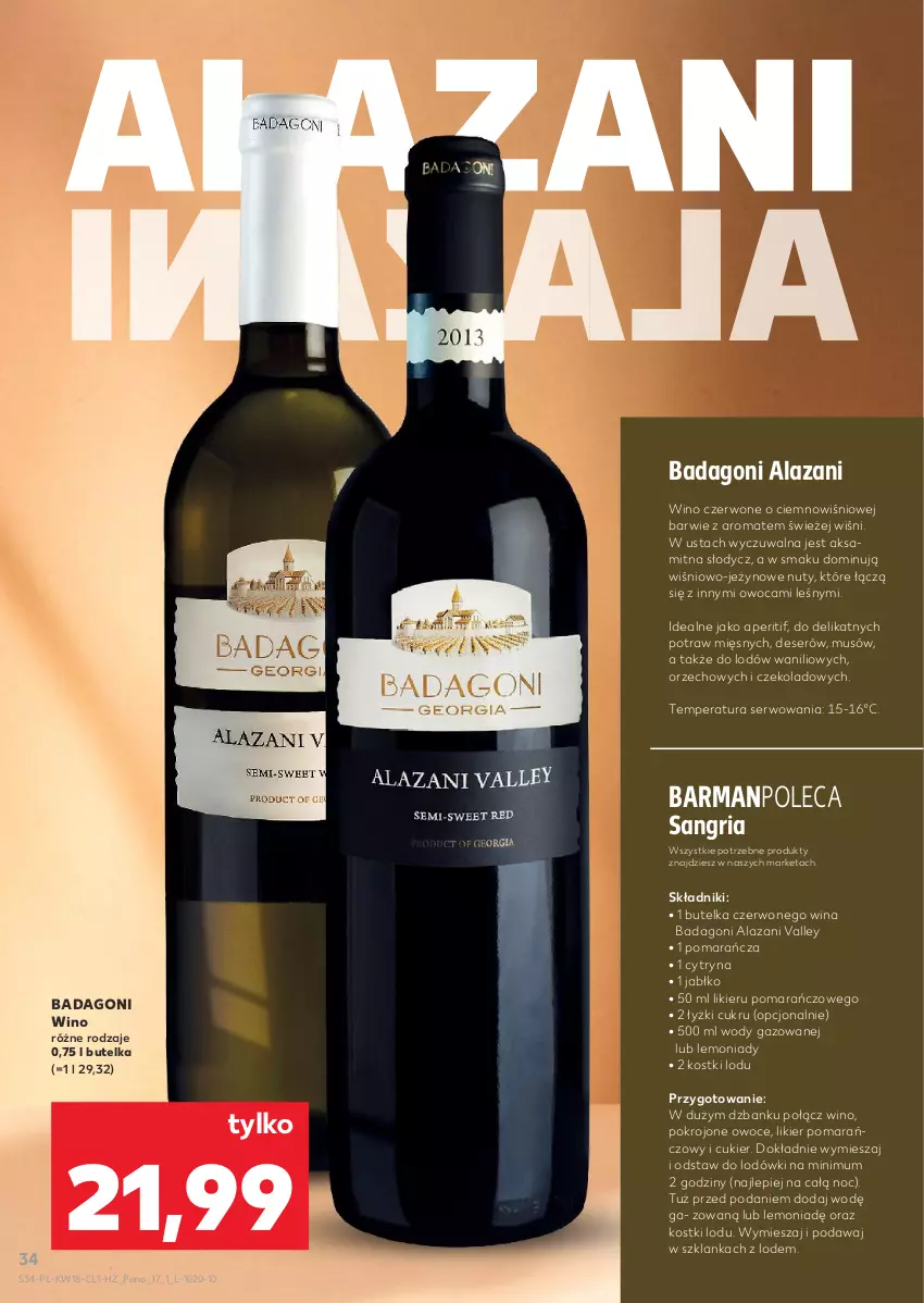 Gazetka promocyjna Kaufland - Barek Kauflandu - ważna 29.04 do 13.05.2026 - strona 34 - produkty: Aksam, Cukier, Deser, Likier, Mus, Nuty, Owoce, Ser, Szklanka, Wino, Wino czerwone