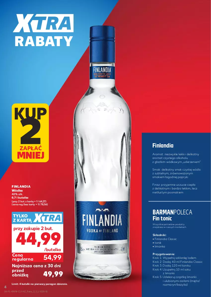 Gazetka promocyjna Kaufland - Barek Kauflandu - ważna 29.04 do 13.05.2026 - strona 4 - produkty: Bazyl, Bazylia, Finlandia, Limonka, Mięta, Sok, Tonik, Wódka