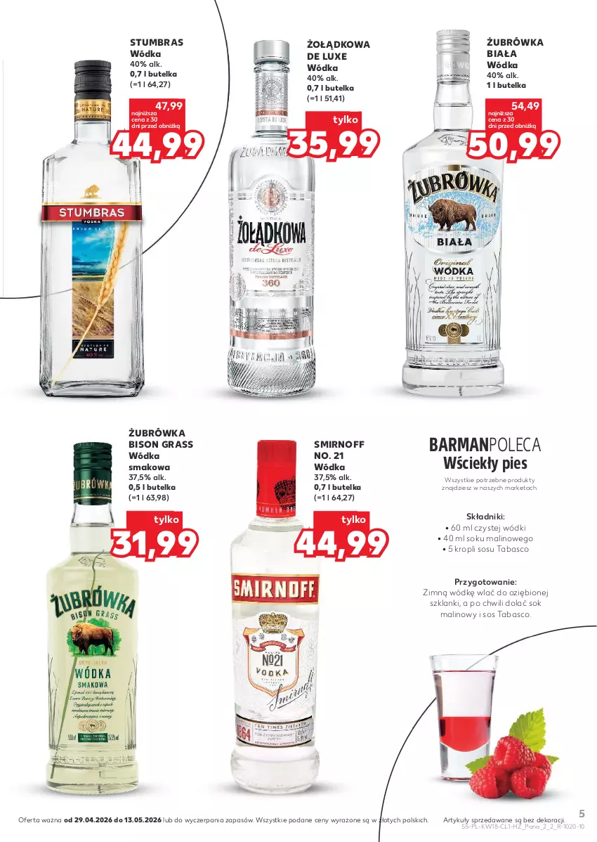 Gazetka promocyjna Kaufland - Barek Kauflandu - ważna 29.04 do 13.05.2026 - strona 5 - produkty: Gra, Lanki, Sok, Sos, Sos tabasco, Wódka