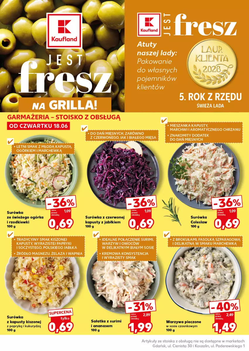 Gazetka promocyjna Kaufland - Mocny Start - ważna 22.06 do 24.06.2026 - strona 12 - produkty: Ananas, Piec, Sałat, Sałatka, Sos, Surimi, Surówka, Warzywa