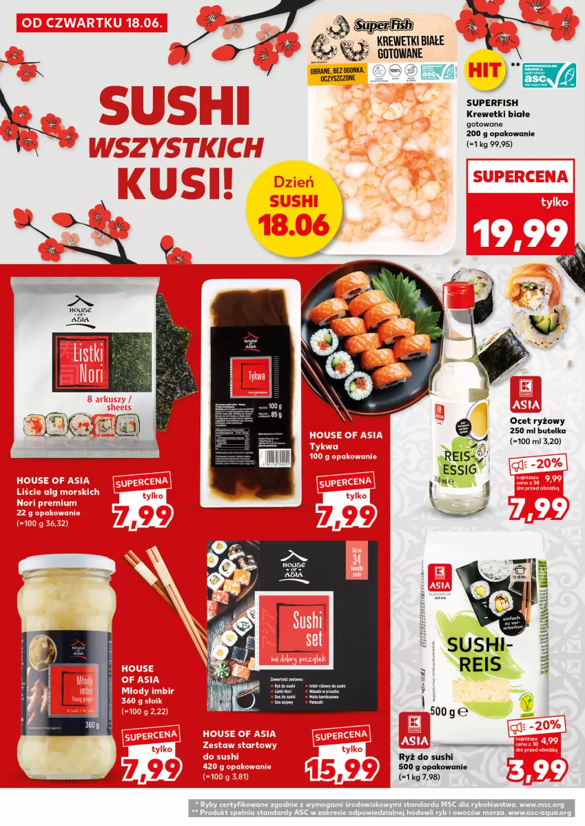 Gazetka promocyjna Kaufland - Mocny Start - ważna 22.06 do 24.06.2026 - strona 22 - produkty: Fa, Gosh, Krewetki, Ocet, Ocet ryżowy, Ryż, Ryż do sushi, Ser, Sushi, Tran