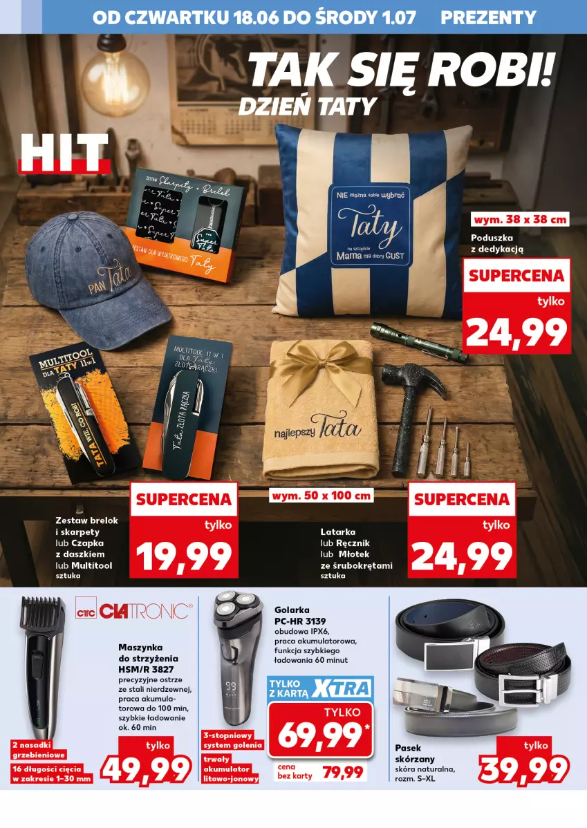 Gazetka promocyjna Kaufland - Mocny Start - ważna 22.06 do 24.06.2026 - strona 30 - produkty: Akumulator, Czapka, Golarka, Latarka, Maszynka, Pasek, Poduszka, Por, Ręcznik, Szynka, Tarka, Top