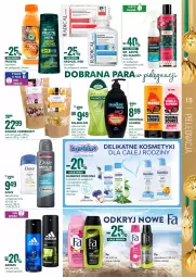 Gazetka promocyjna Super Pharm - Gazetka - Gazetka - ważna od 24.12 do 24.12.2021 - strona 15 - produkty: Fructis, Ser, Gin, Palmolive, Rura, Body, Dezodorant, Adidas, Kosmetyki do pielęgnacji, Sante, Dove, Szampon, Isana, Asahi, Antyperspirant, Fa