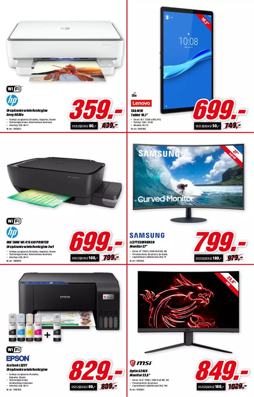 Gazetka promocyjna Media Markt - Gazetka Media Markt - ważna 25.01 do 01.02.2022 - strona 5 - produkty: Drukarka, Gra, Monitor, Skaner, Tablet, Urządzenie wielofunkcyjne