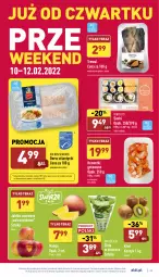 Gazetka promocyjna Aldi - Katalog spożywczy - Gazetka - ważna od 12.02 do 12.02.2022 - strona 23 - produkty: Polędwica, Kosz, Kiwi, Ryby i owoce morza, Tera, Tusz, Golden Seafood, Sushi, Owoce morza, Krewetki, Owoce, Dorsz, Mango