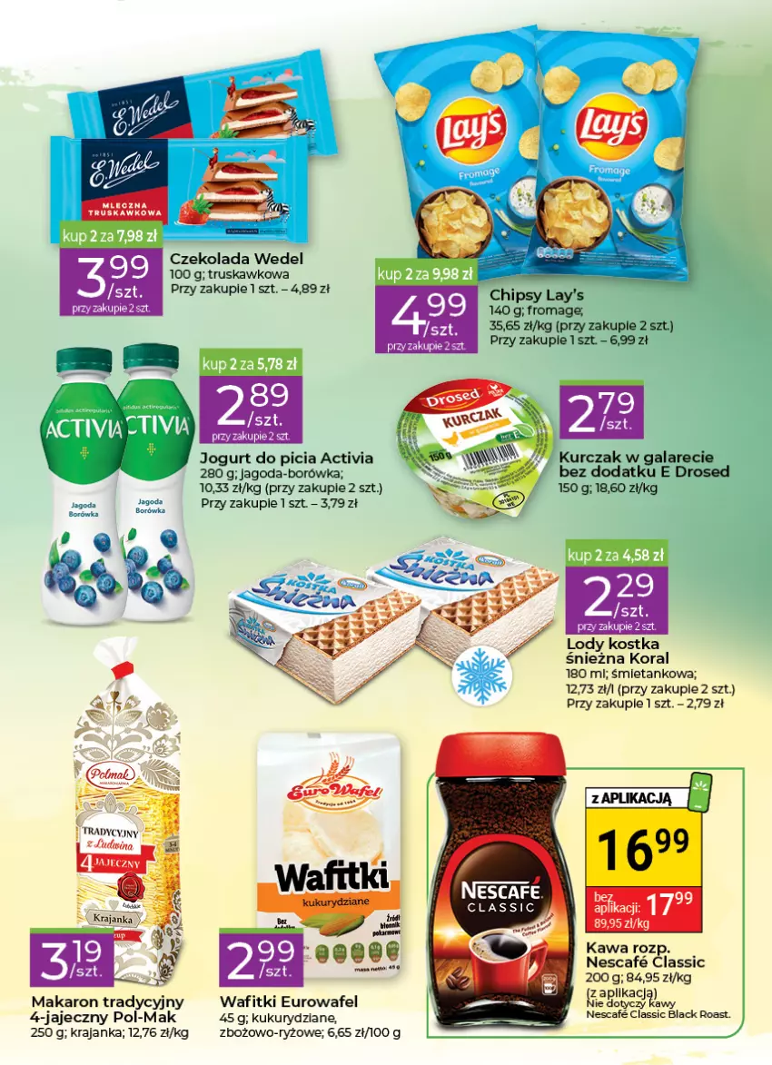 Gazetka promocyjna Stokrotka - Stokrotka Express - ważna 28.07 do 03.08.2022 - strona 3 - produkty: Activia, Borówka, Chipsy, Czekolada, Gala, Jogurt, Kawa, Kurczak, Lack, Lody, Makaron, Ryż