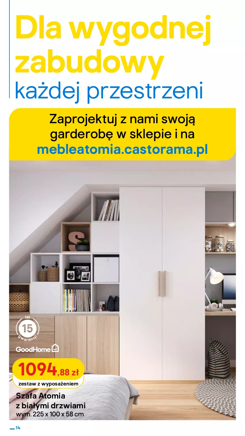 Gazetka promocyjna Castorama - Gazetka Castorama - ważna 29.12.2021 do 16.01.2022 - strona 14 - produkty: Astor, Drzwi, Fa, Meble, Por, Rama, Regał, Szafa