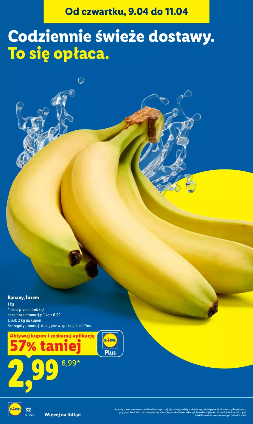 Gazetka promocyjna Lidl - Gazetka ważna od 9.04 do 11.04 - ważna 09.04 do 11.04.2026 - strona 30 - produkty: Banany