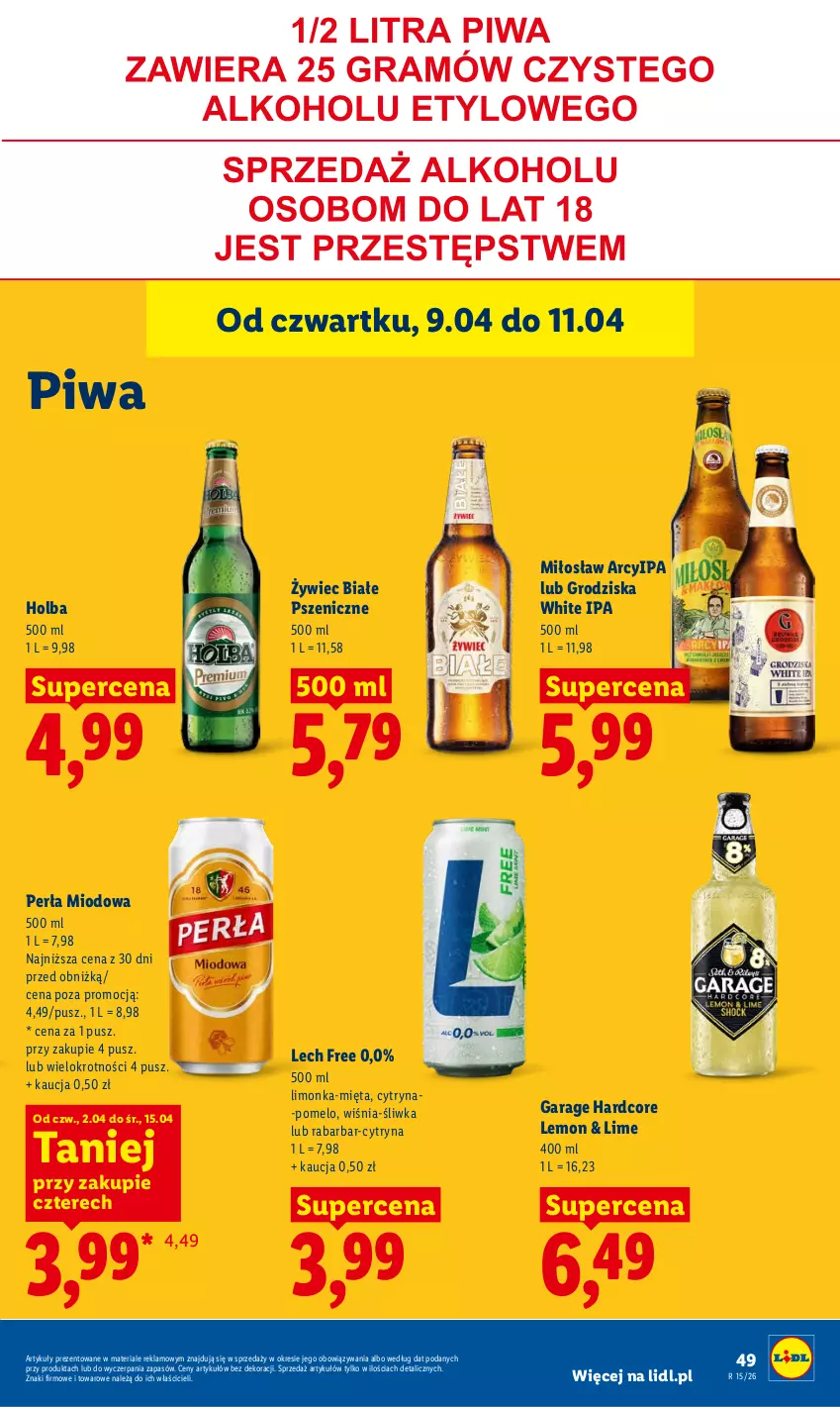 Gazetka promocyjna Lidl - Gazetka ważna od 9.04 do 11.04 - ważna 09.04 do 11.04.2026 - strona 49 - produkty: Limonka, Mięta, Perła, Piwa, Pomelo