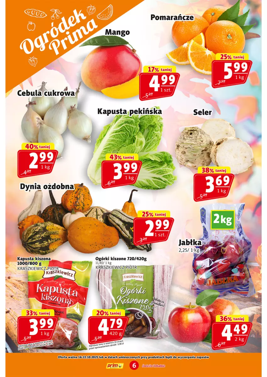 Gazetka promocyjna Prim Market - ważna 16.10 do 22.10.2025 - strona 6 - produkty: Pomarańcze