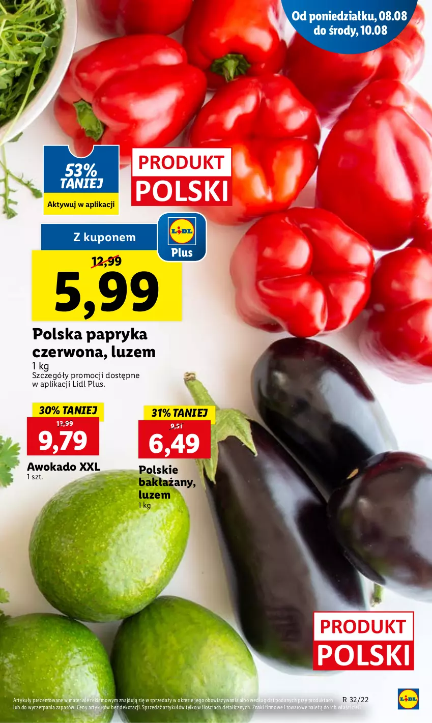 Gazetka promocyjna Lidl - GAZETKA - ważna 08.08 do 10.08.2022 - strona 11 - produkty: Papryka, Papryka czerwona