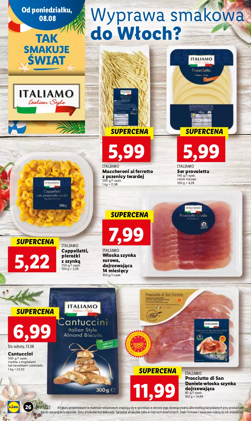 Gazetka promocyjna Lidl - GAZETKA - ważna 08.08 do 10.08.2022 - strona 28 - produkty: Ciastka, Kawa, Pellet, Prosciutto, Ser, Szynka