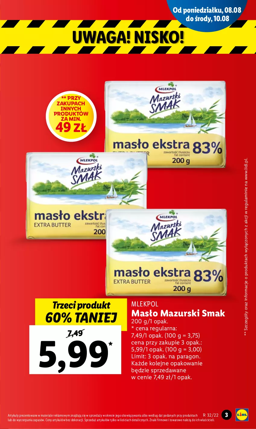 Gazetka promocyjna Lidl - GAZETKA - ważna 08.08 do 10.08.2022 - strona 3 - produkty: Masło, Olej, Waga