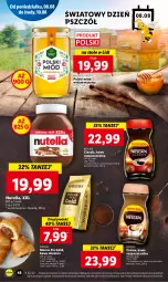 Gazetka promocyjna Lidl - GAZETKA - Gazetka - ważna od 10.08 do 10.08.2022 - strona 50 - produkty: Nescafé, Nutella, Kawa rozpuszczalna, Por, Kawa mielona, Kawa, Miód, Mocca Fix Gold, Woseba