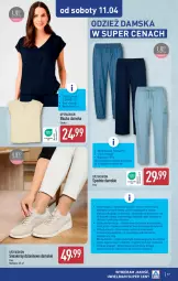 Gazetka promocyjna Aldi - Artykuły przemysłowe i tekstylia - Gazetka - ważna od 11.04 do 11.04.2026 - strona 17 - produkty: Top, Sneakersy, Spodnie, Fa