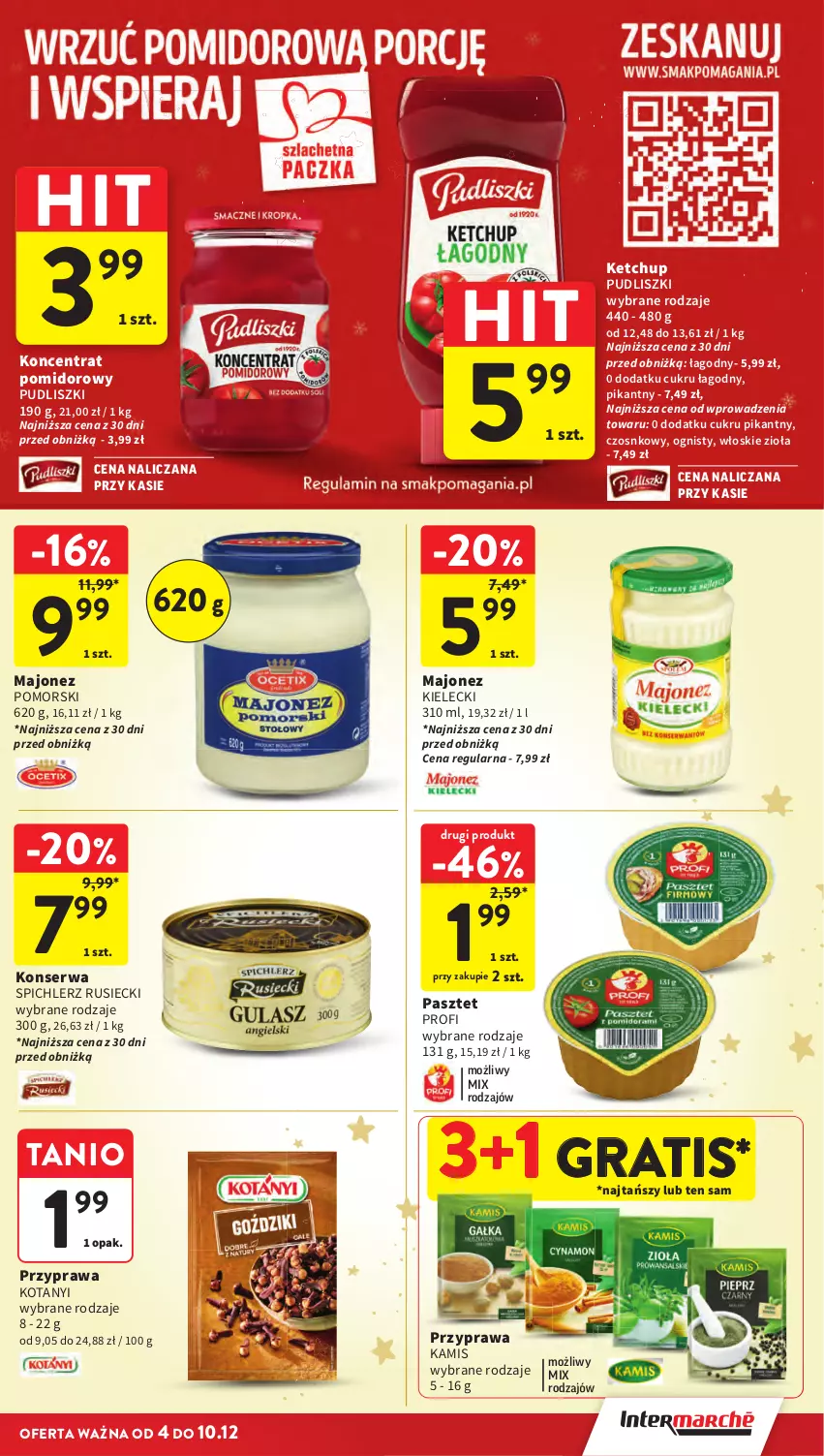 Gazetka promocyjna Intermarche - Gazeta promocyjna - ważna 04.12 do 10.12.2025 - strona 45 - produkty: Gra, Kamis, Pudliszki, Ser, Spichlerz Rusiecki