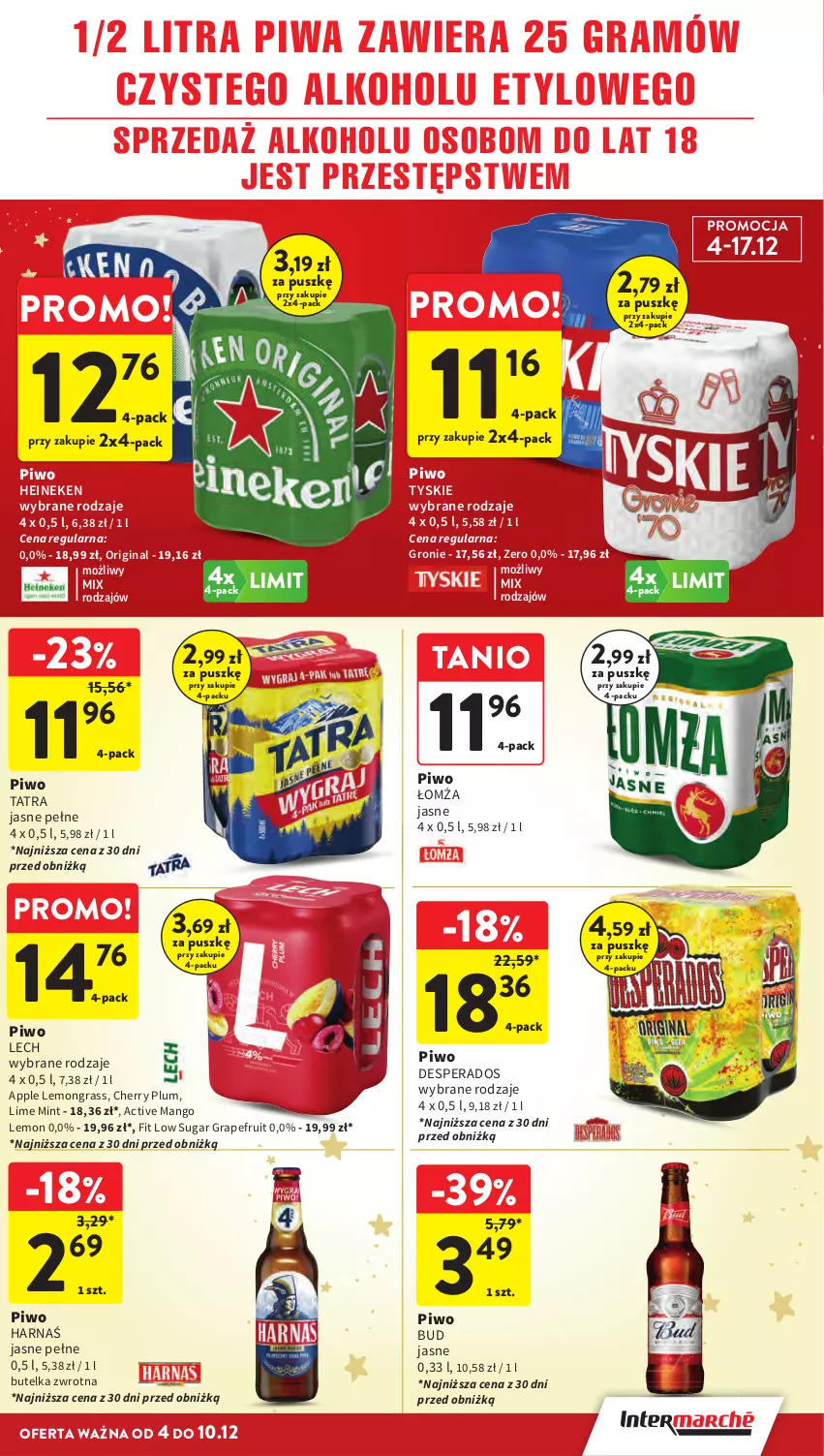 Gazetka promocyjna Intermarche - Gazeta promocyjna - ważna 04.12 do 10.12.2025 - strona 51 - produkty: Desperados, Gin, Gra, Harnaś, Heineken, Mango, Odol, Piwa, Piwo, Tatra, Tyskie