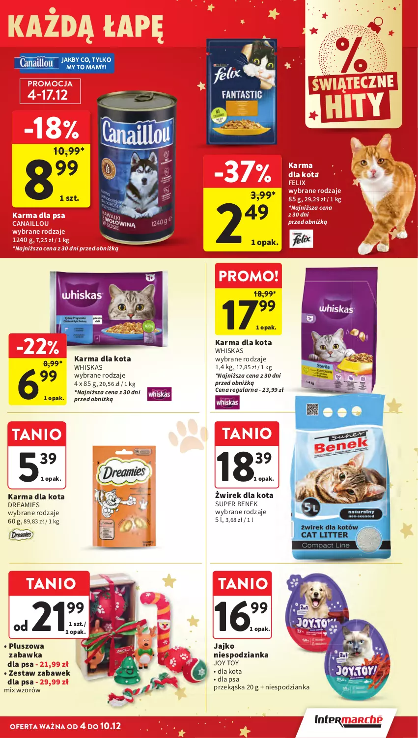 Gazetka promocyjna Intermarche - Gazeta promocyjna - ważna 04.12 do 10.12.2025 - strona 57 - produkty: Canaillou, Felix, Super Benek, Whiskas