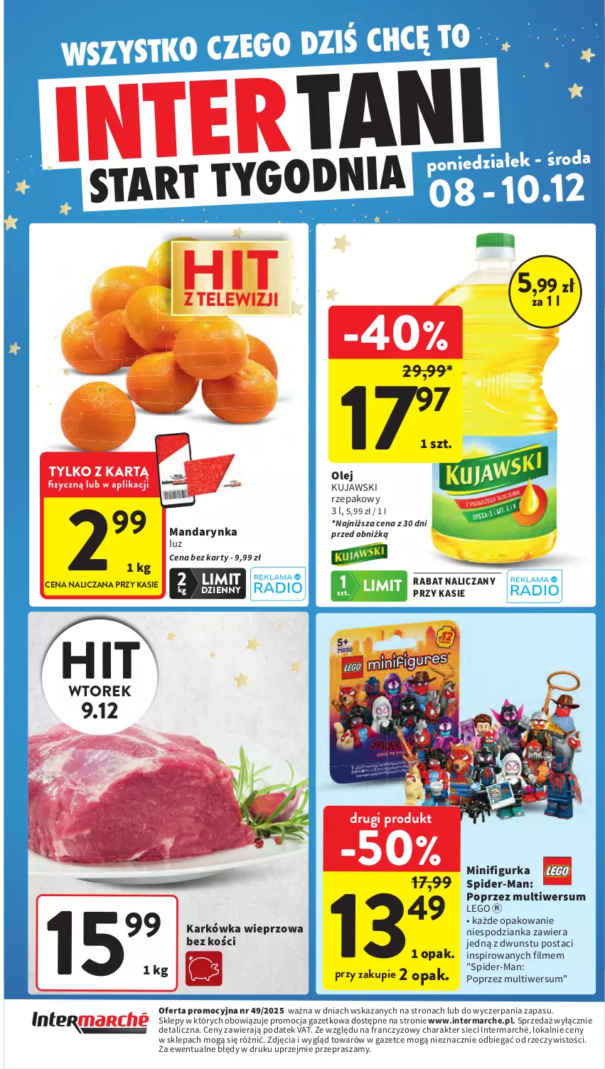 Gazetka promocyjna Intermarche - Gazeta promocyjna - ważna 04.12 do 10.12.2025 - strona 60 - produkty: Karkówka wieprzowa, Kujawski, LEGO, Olej