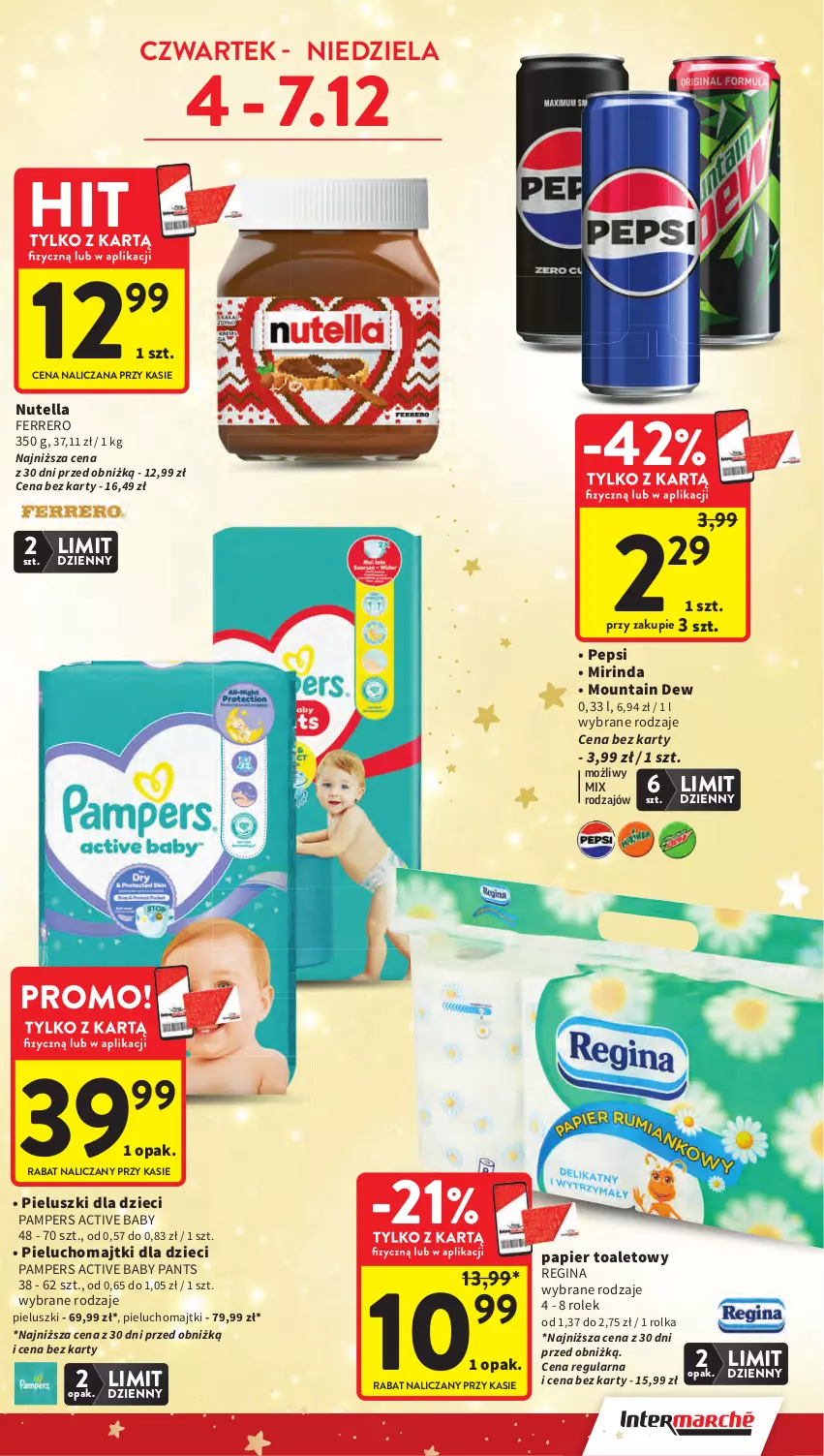 Gazetka promocyjna Intermarche - Gazeta promocyjna - ważna 04.12 do 10.12.2025 - strona 9 - produkty: Dzieci, Ferrero, Gin, Majtki, Mirinda, Nutella, Pampers, Papier, Papier toaletowy, Pepsi, Pieluchomajtki